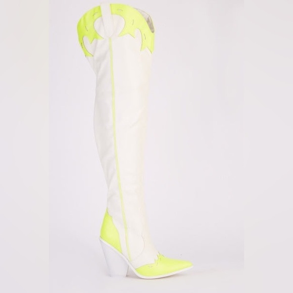 Thigh high cowboy style boots - Picture 5 of 6